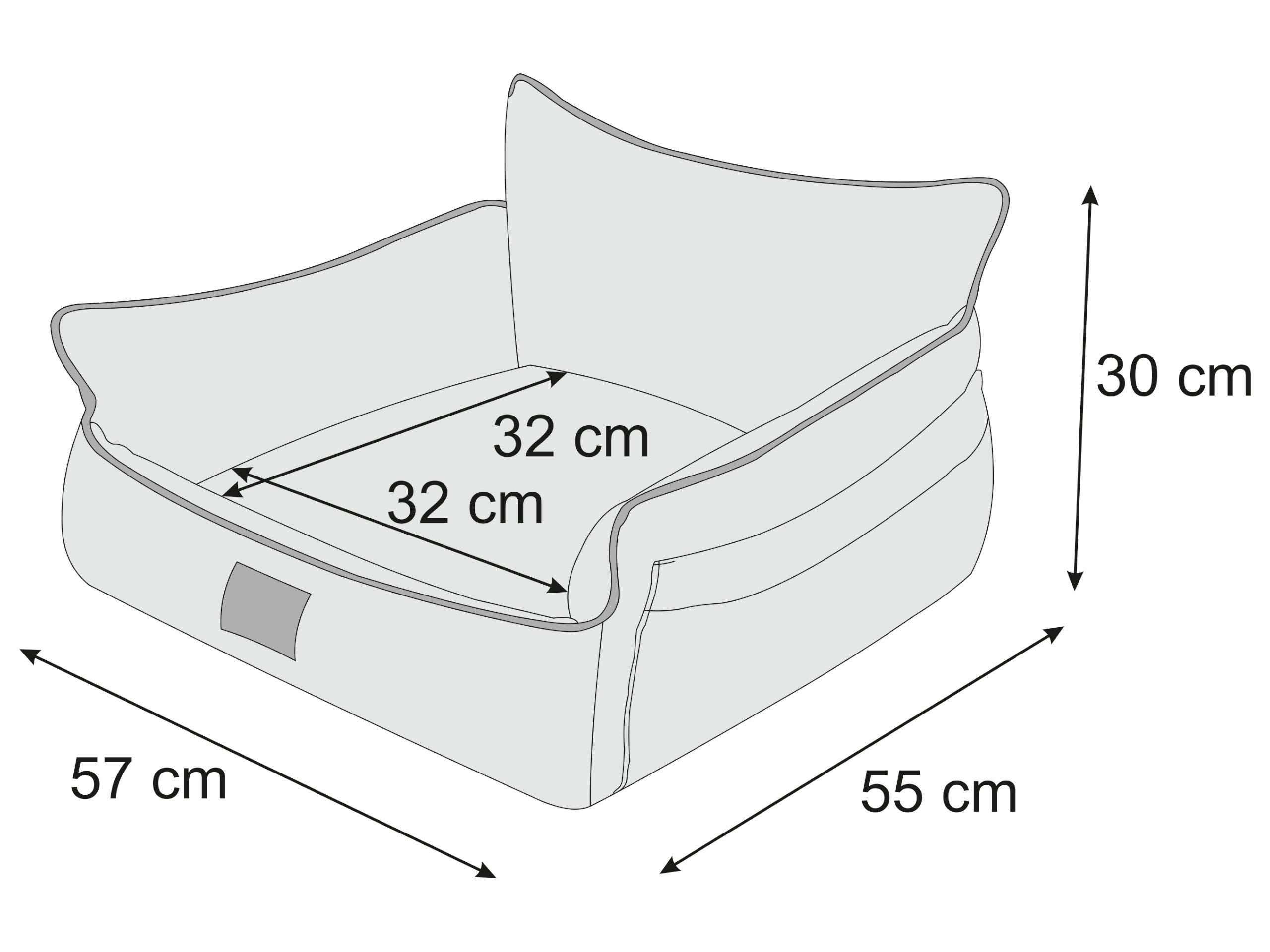 Seat Transporter Bed for car and home 57x55 Product width 57 cm