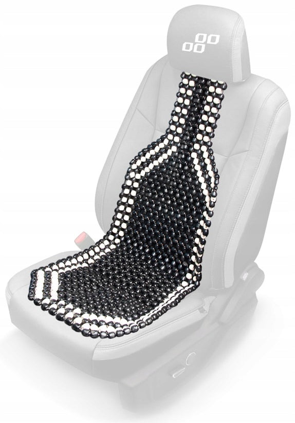Seat mats car beads wooden corals matokorale BLACK AND WHITE Manufacturer's catalog number 01123