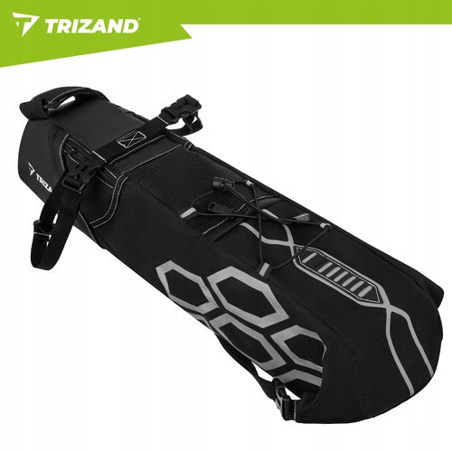 Seated bicycle pouch 12L Trizand Dedicated for BMX bikes cargo bikes cross bikes dirt bikes e-bikes junior bikes (24"-27.5" wheels) urban bikes MTB (mountain bikes) cyclocross bikes street bikes road bikes trekking bikes triathlon bike folding bikes downhill bikes