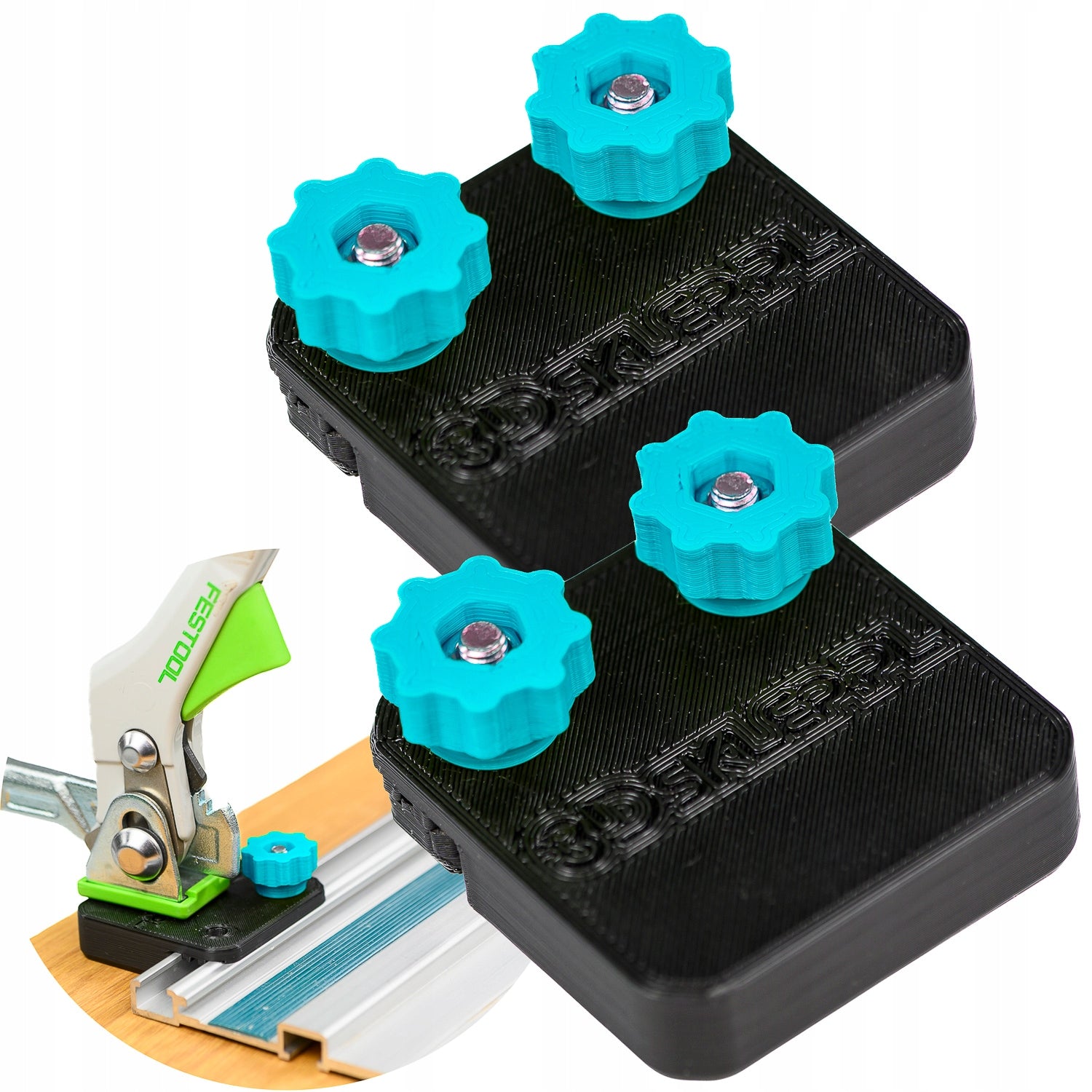 Secure attachment to Makita rail anti-slip lock under compression 2pcs