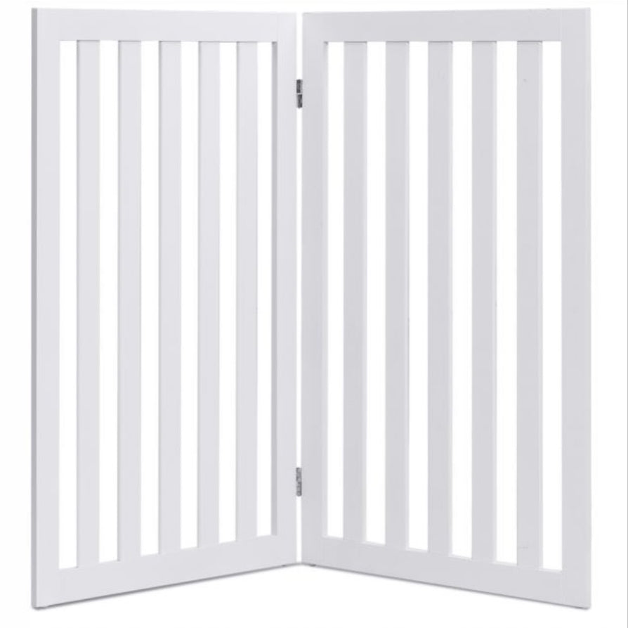 Security Gate Wooden Folding 2 Panels Costway 1,5x101x 89 cm
