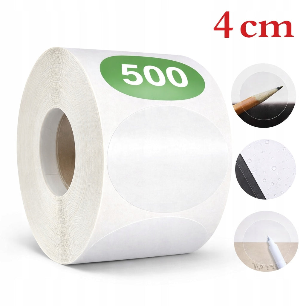 Security Seals 4 cm Transparent Stickers 500 pcs Circles Foil