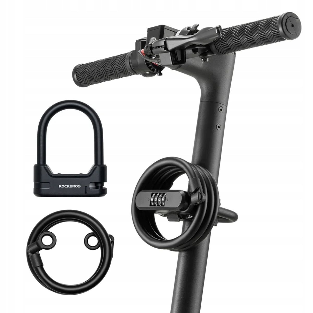 Security for bicycle lock padlock scooter u-lock for code cipher steel