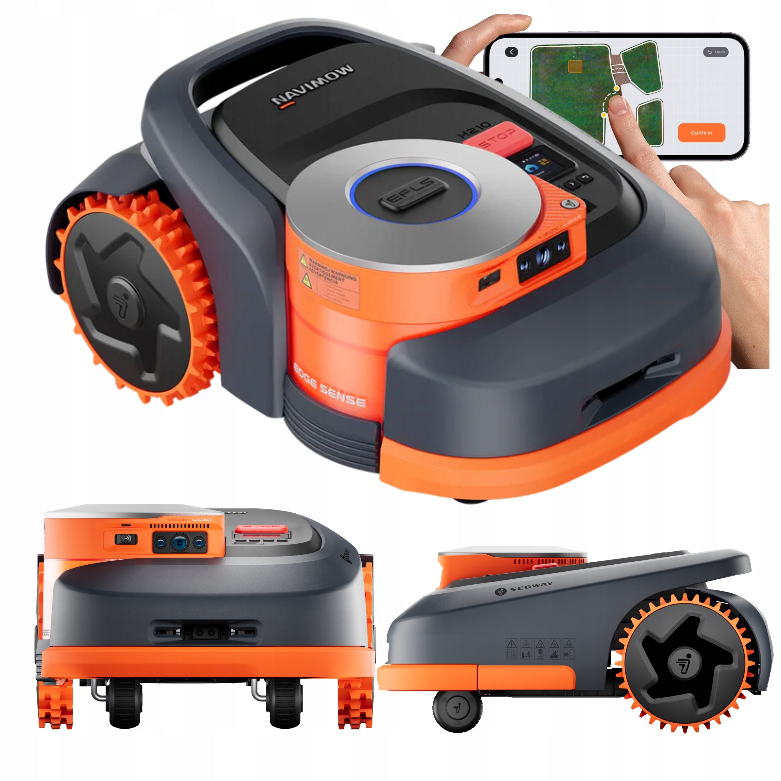 Segway Navimow H215E nRTK LiDAR robot up to 1500m2 without cable