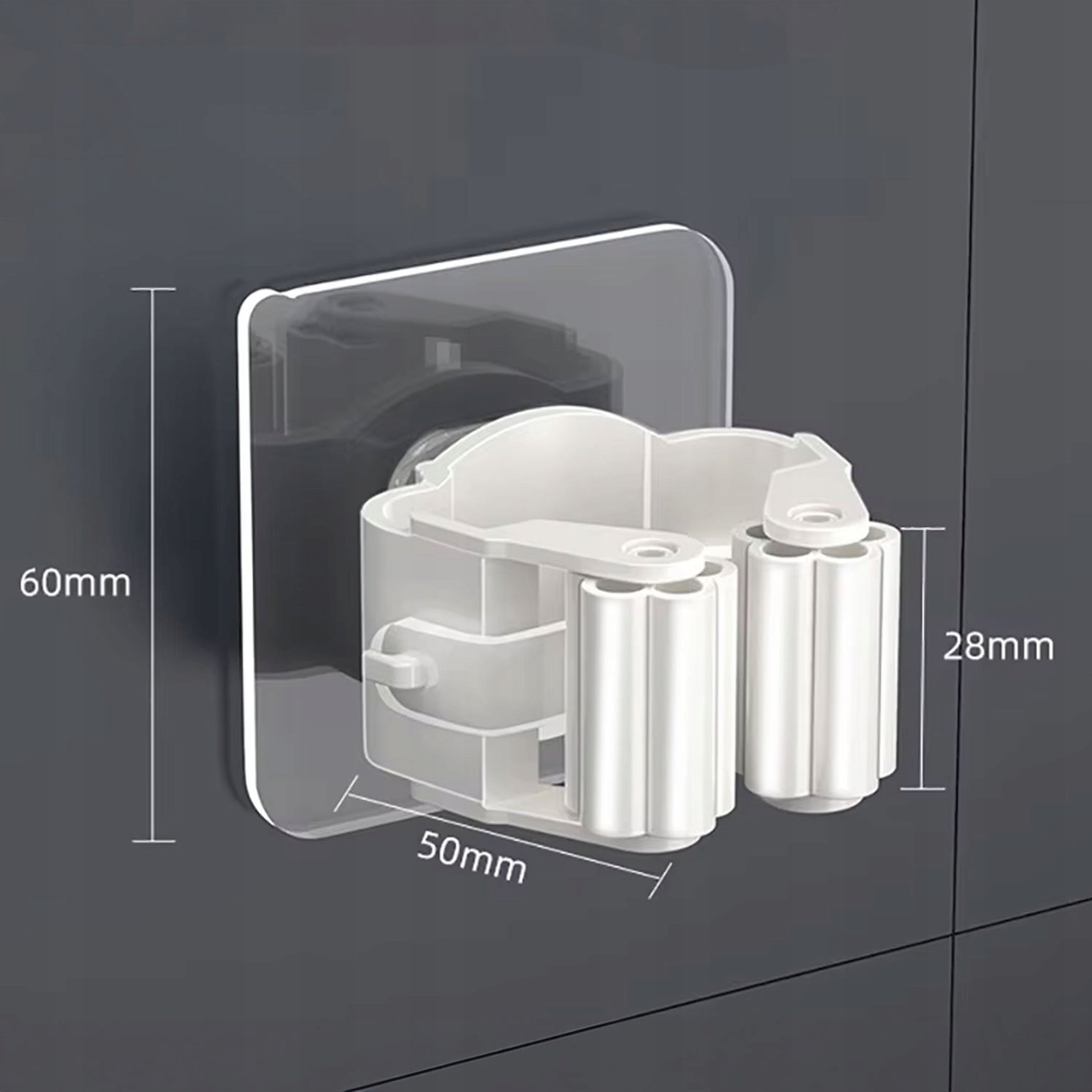 Self Adhesive Broom and Mop Holder Organizer Without Drilling Number of places to hang 1