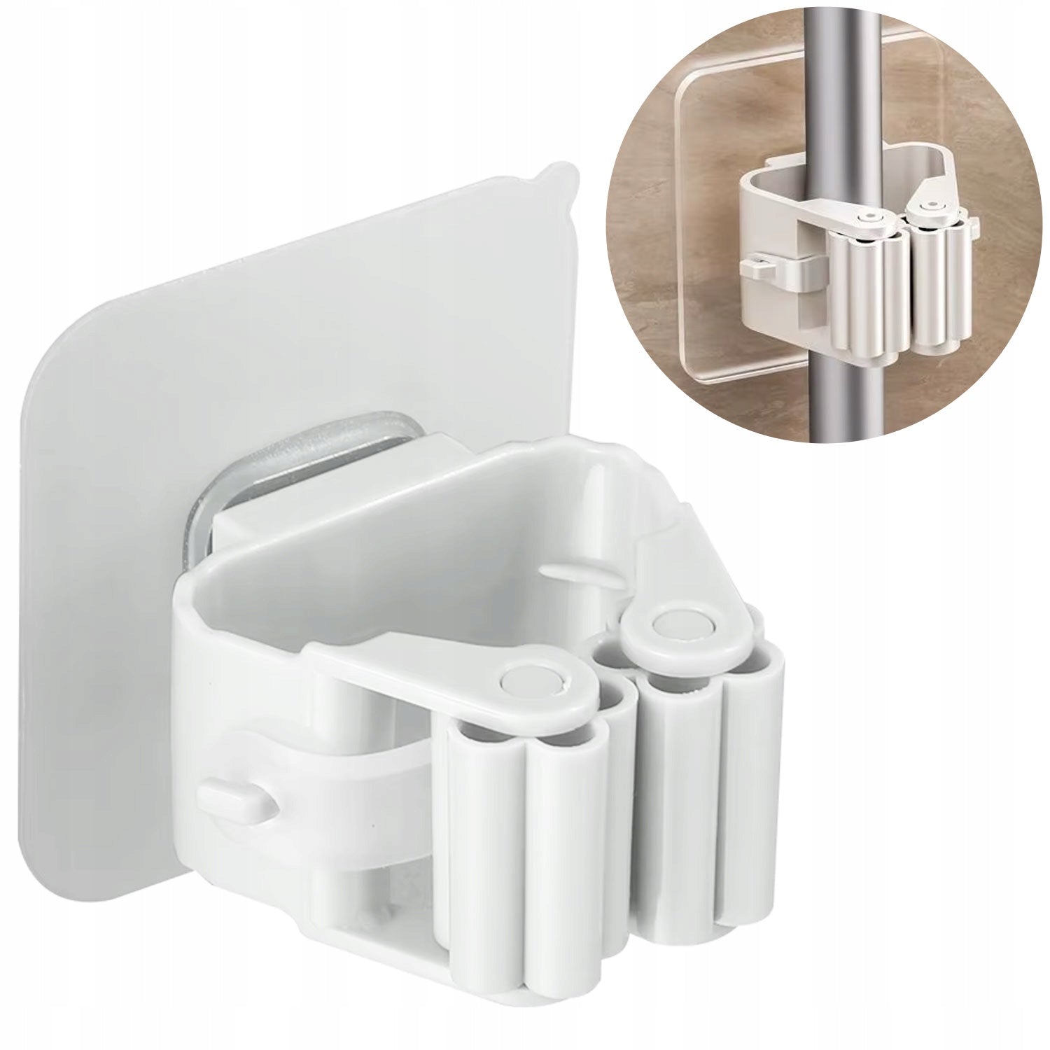 Self Adhesive Broom and Mop Holder Organizer Without Drilling