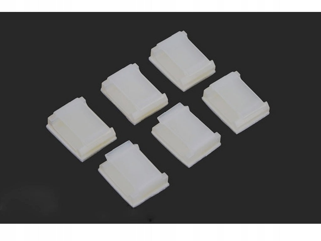 Self Adhesive Cable Holder Small White Set of 6 Color white