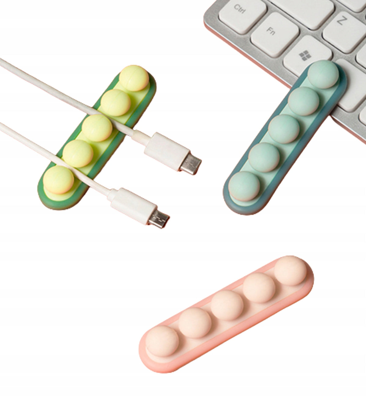 Self Adhesive Cable Organizer TSG-509 Wires For Desk Holder 4 Slots Manufacturer code VIO-TSG-509