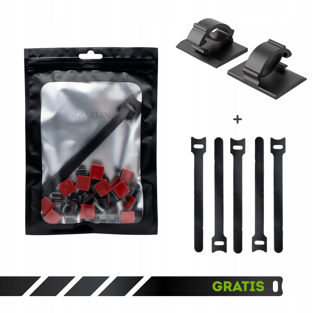 Self Adhesive Clipsе for Cables Set of 20 Decorations Strong Adhesive Black