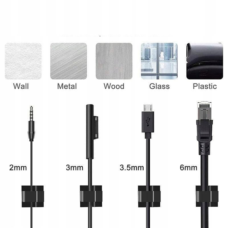 Self-Adhesive Clips for Cables and Ornaments 50 Pcs Strong Adhesive Without Drilling Brand no brand