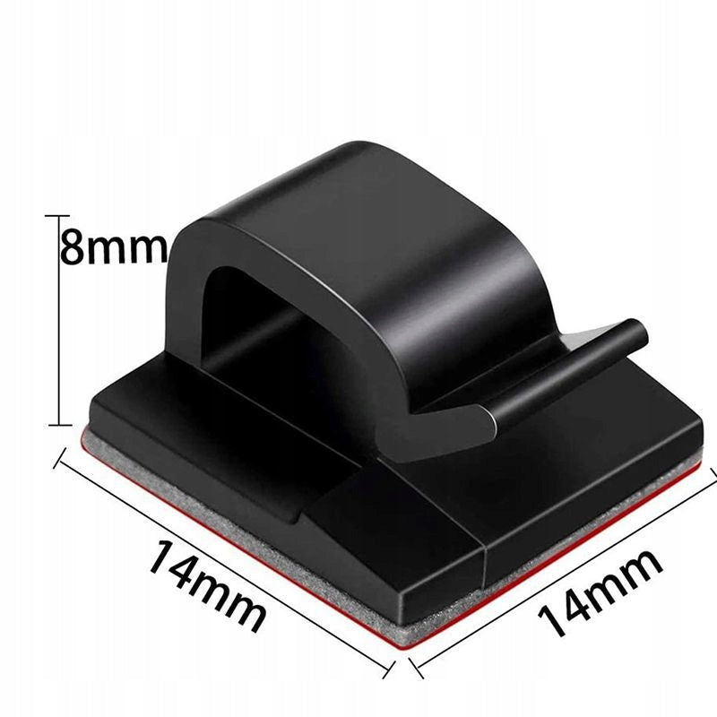 Self-Adhesive Clips for Cables and Ornaments 50 Pcs Strong Adhesive Without Drilling Manufacturer code Klipsy Samoprzylepne do Kabli i Ozdób 50 szt