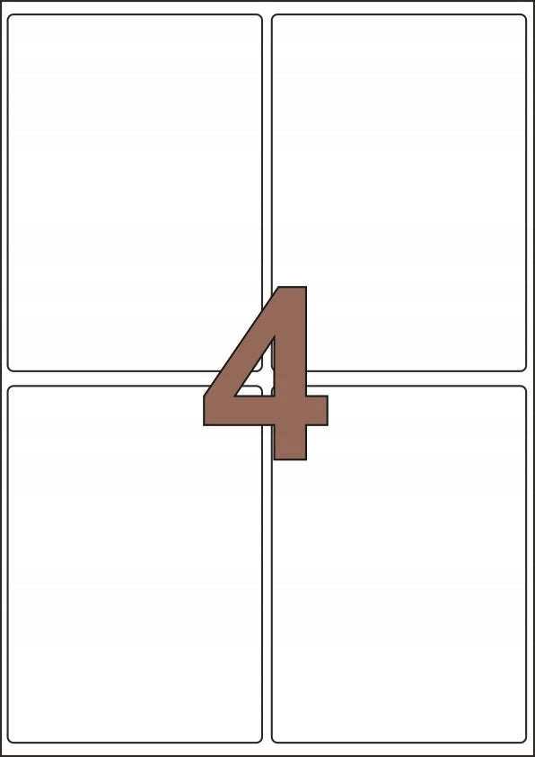 Self Adhesive Courier Labels 100x140 Stickers Sheets A4 100pcs Clean Packaging status original