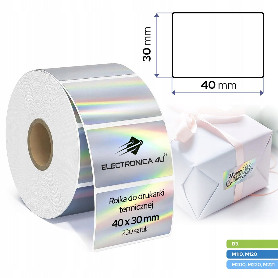Self Adhesive Labels Replacement for B3 and Phomemo M110 M200 M220 M221 40x30