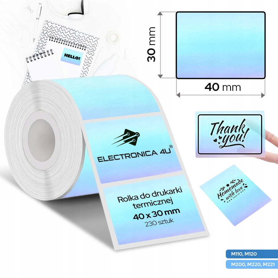 Self Adhesive Labels Replacement for Phomemo M110 M200 M220 M221 40x30