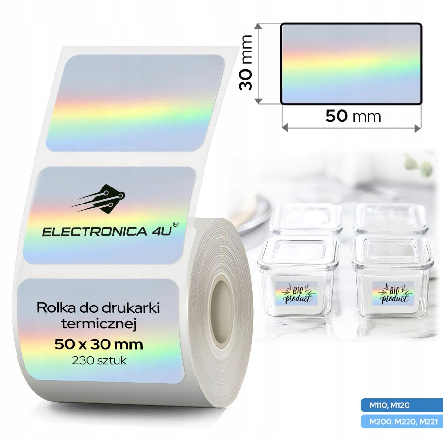 Self Adhesive Labels Replacement for Phomemo M110 M200 M220 M221 50x30