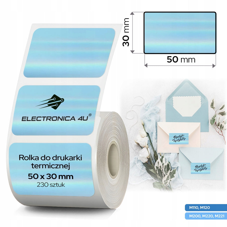 Self Adhesive Labels Replacement for Phomemo M110 M200 M220 M221 50x30