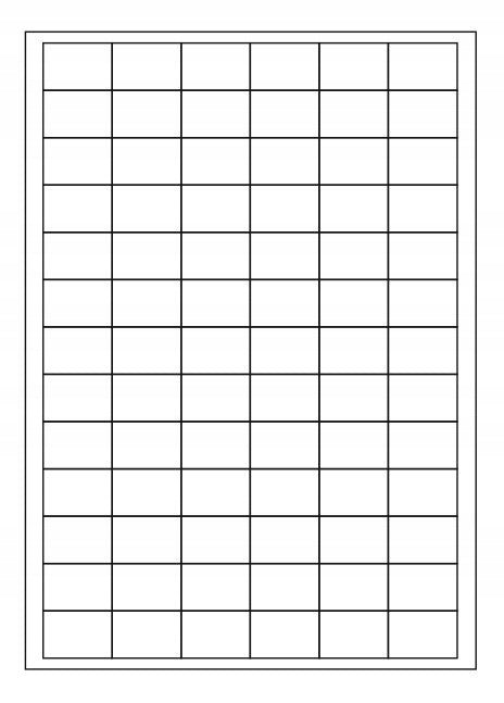 Self Adhesive Labels Stickers A4 32x22mm 10 Sheets White Clean For Printing