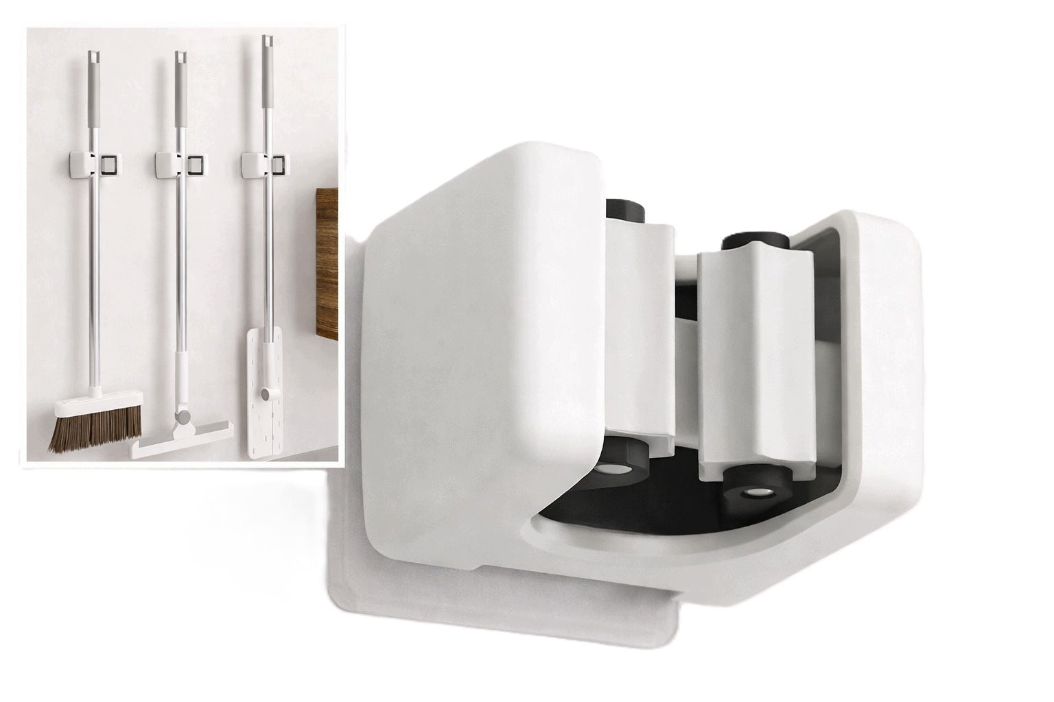 Self Adhesive Wall Mount for Mop and Brush Cleaning Accessories