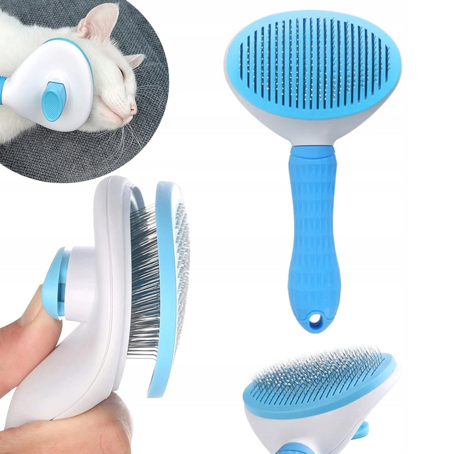 Self-Cleaning Brush for Rabbit Cat Dog Hair Massager