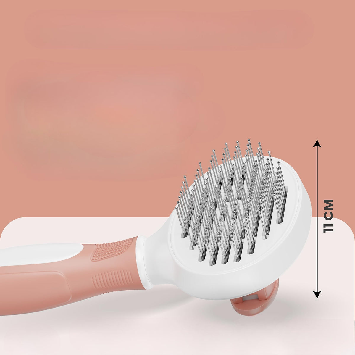 Self-Cleaning Cat Brush for Hair with Flea Comb Packaging status original