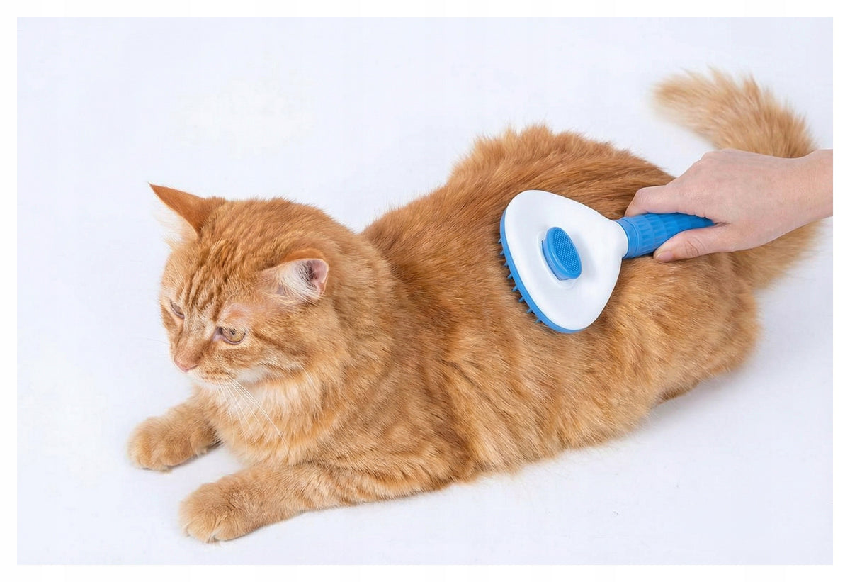 Self-Cleaning Cat Dog Tangle Hair Brush Scraped Blue Manufacturer code 0000073597