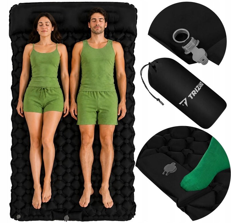 Self-Inflating Mattress Double Hiking Inflatable Mat Lightweight Camping