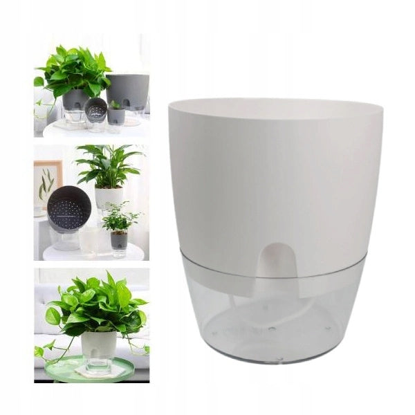 Self-Irrigating Flower Pot 15cm White With Harmony Irrigation System Manufacturer code 19894