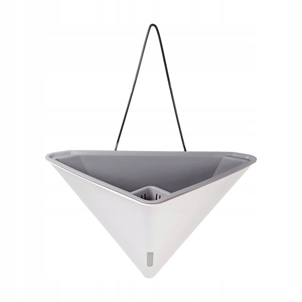 Self Irrigating Flower Pot Wall Hanging White 31cm Triangle Large EAN (GTIN) 5904384761036