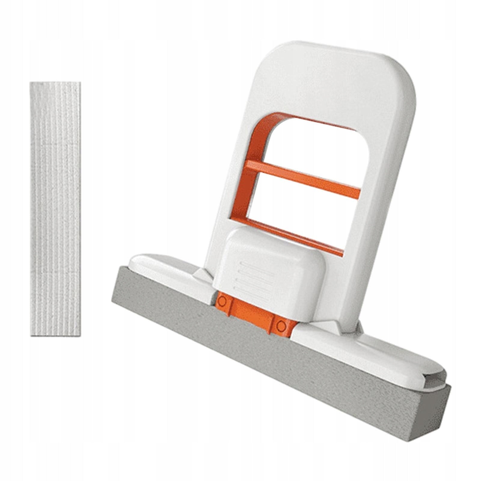 Self Wringing Compact Mop with Squeeze Bar Sponge Head White Orange Brand no brand