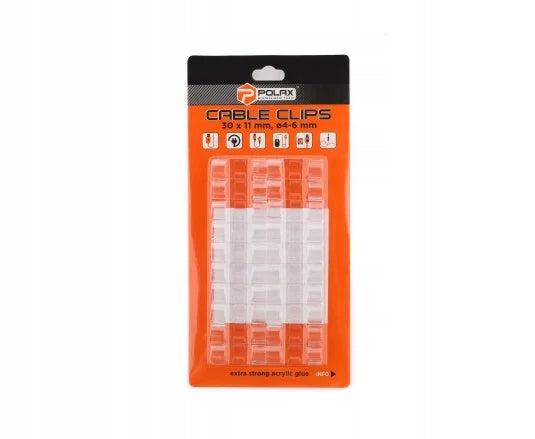 Self-adhesive cable clip Ø4-6 mm POLAX 37-173