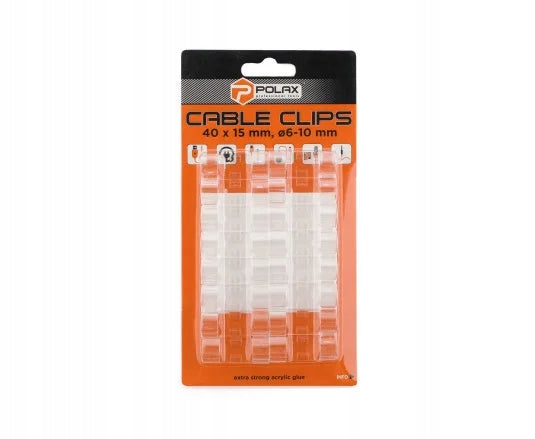 Self-adhesive cable clip Ø6-10mm POLAX 37-175