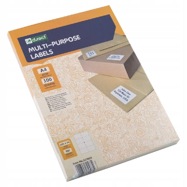 Self-adhesive labels 105x74mm /100ark