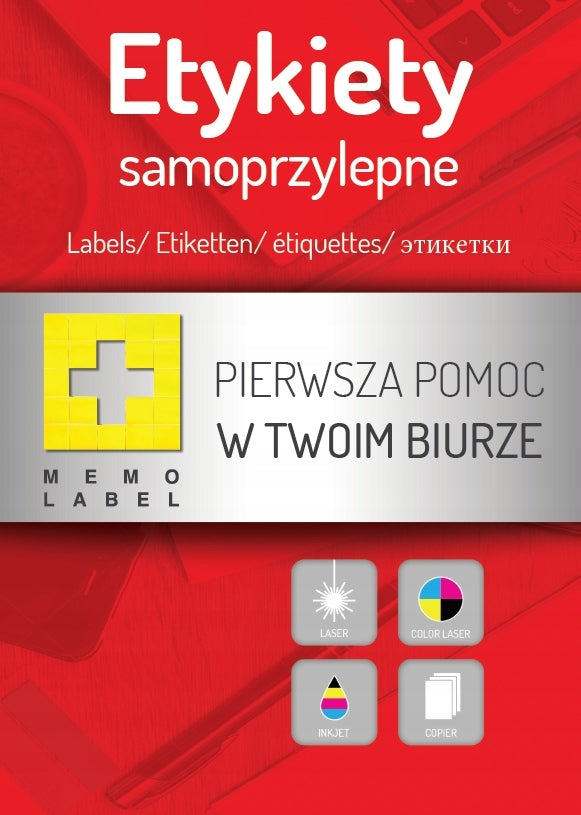 Self-adhesive labels A4 100 sheets 70 x 25,4