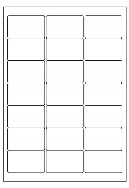 Self-adhesive labels GLOSS A4 63,5x38mm 10 sheets