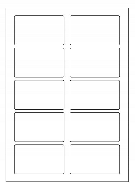 Self-adhesive labels GLOSS A4 85x50mm/10 sheets