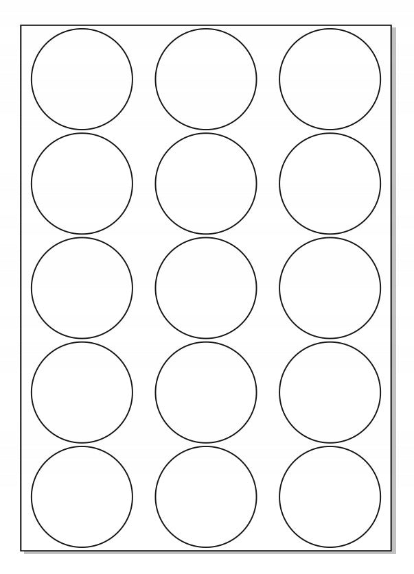 Self-adhesive labels GLOSS A4 fi 57mm 10 sheet