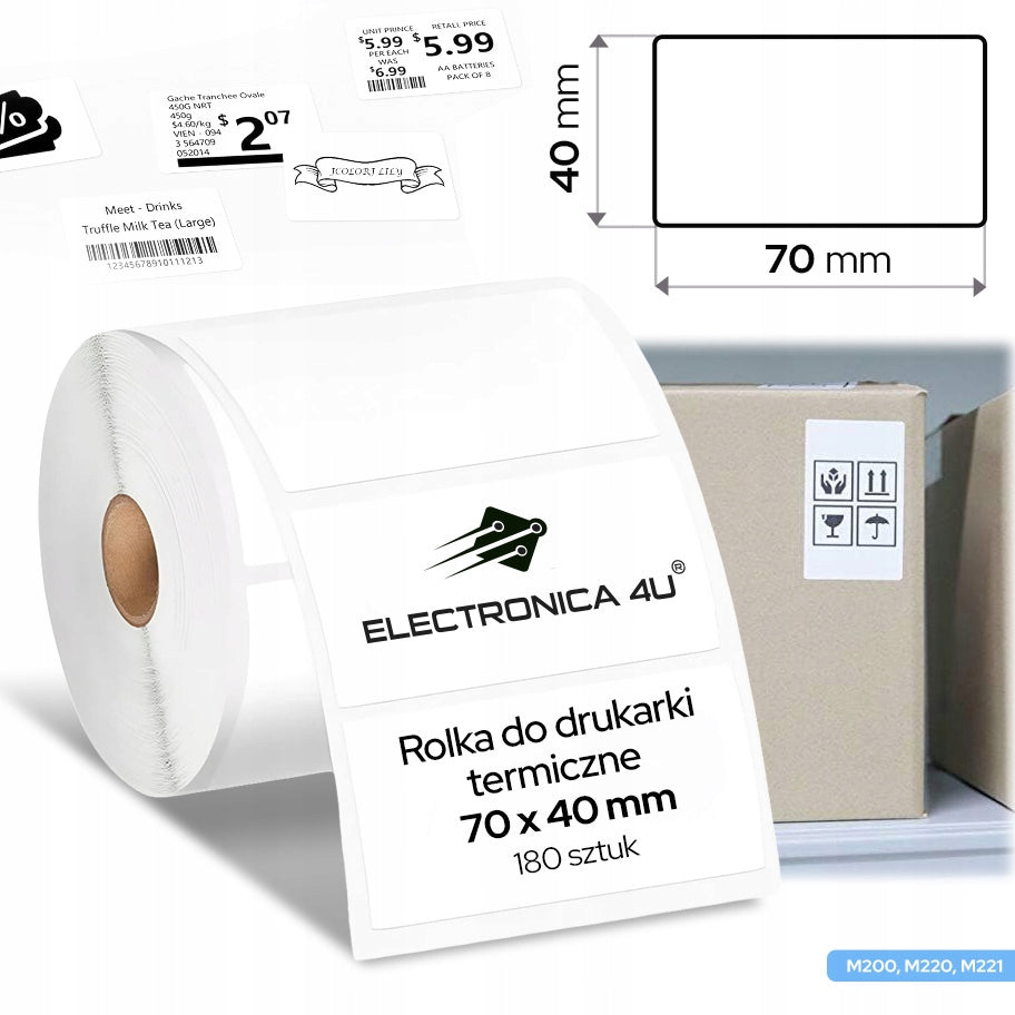 Self-adhesive labels replacement for Phomemo M200 M220 M221 70x40 printer
