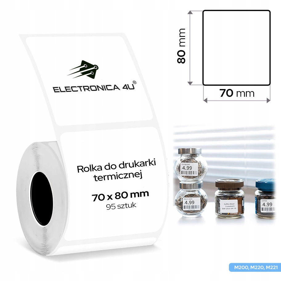 Self-adhesive labels replacement for Phomemo M200 M220 M221 70x80 printer
