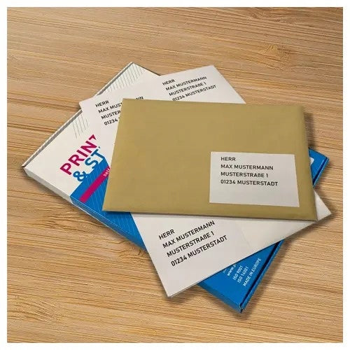 Self-adhesive labels sheets A4 2x 105x297mm 100 sheets Material paper