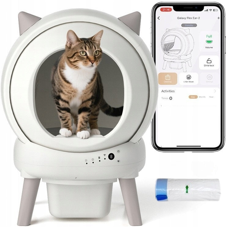 Self-cleaning automatic cat litter box KOSTOR NEKO WIFI application