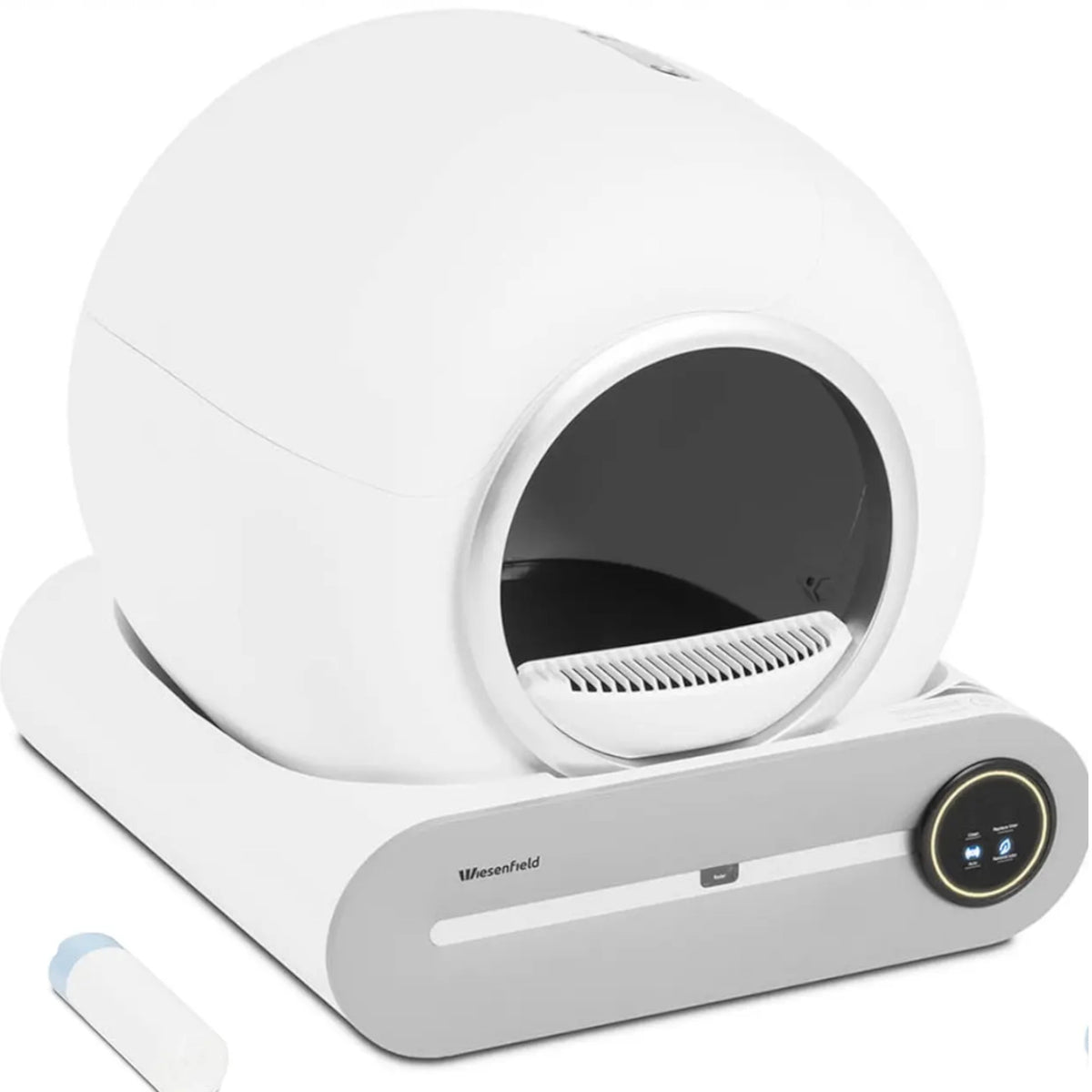 Self-cleaning cat litter box with plasma sterilization controlled by application