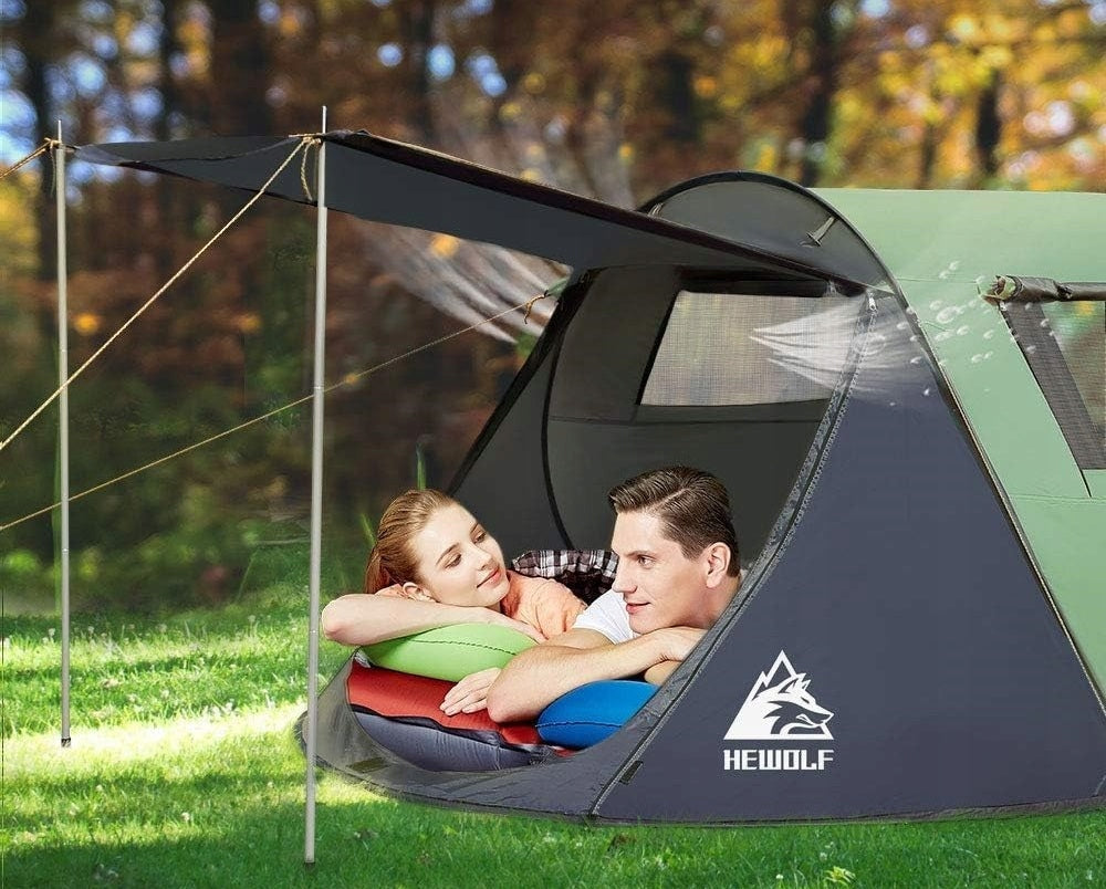 Self-folding Tent 4 Person Pop Up Camping 200x280x120 cm Green Manufacturer code B0CR9T1QWB