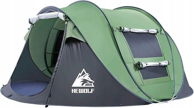 Self-folding Tent 4 Person Pop Up Camping 200x280x120 cm Green