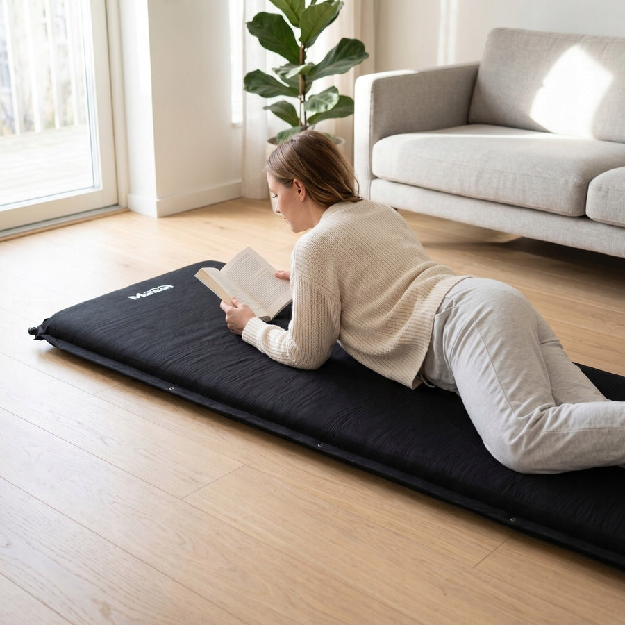 Self-inflating Mat Mattress Tourist Mat Thick 7cm Under Tent MERKAN Manufacturer code MERK-963 BLACK