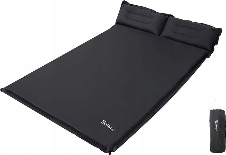 Self-inflating mat Ubon 2 Person 190x130 cm Mattress with Cushions Black