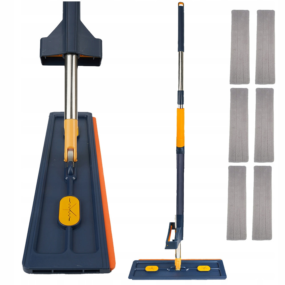 Self-pressing mop 132cm telescopic with microfiber and comb