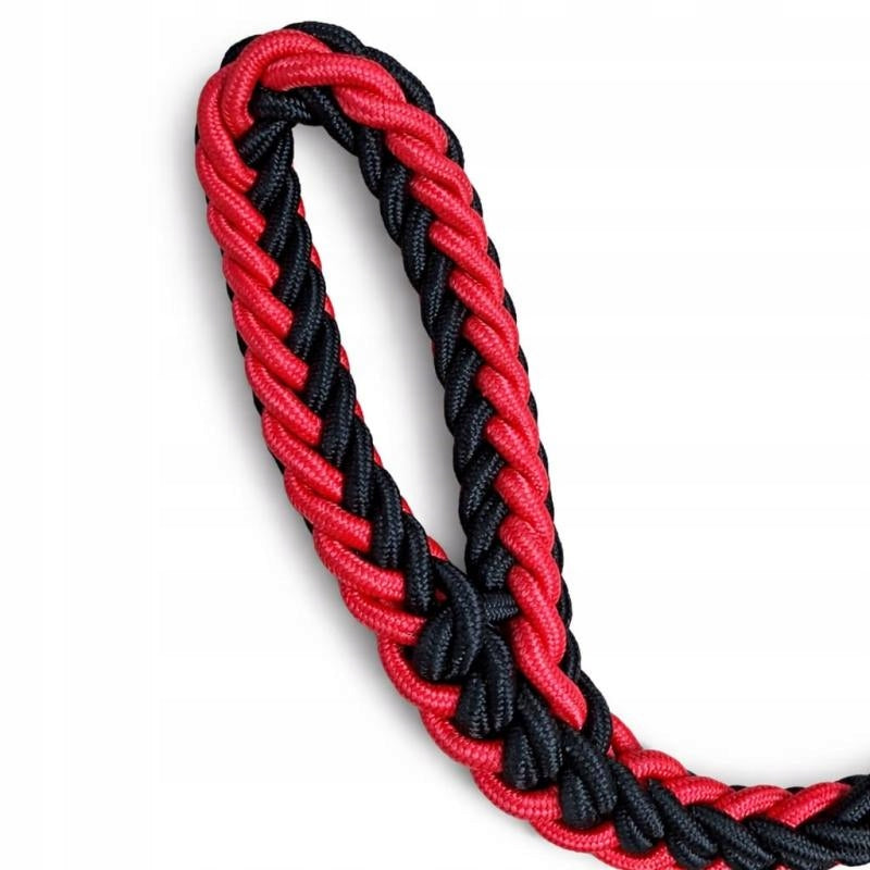 Semi-Clamp Collar Set Lanyard and Collar Braided Color Black Red Packaging status original
