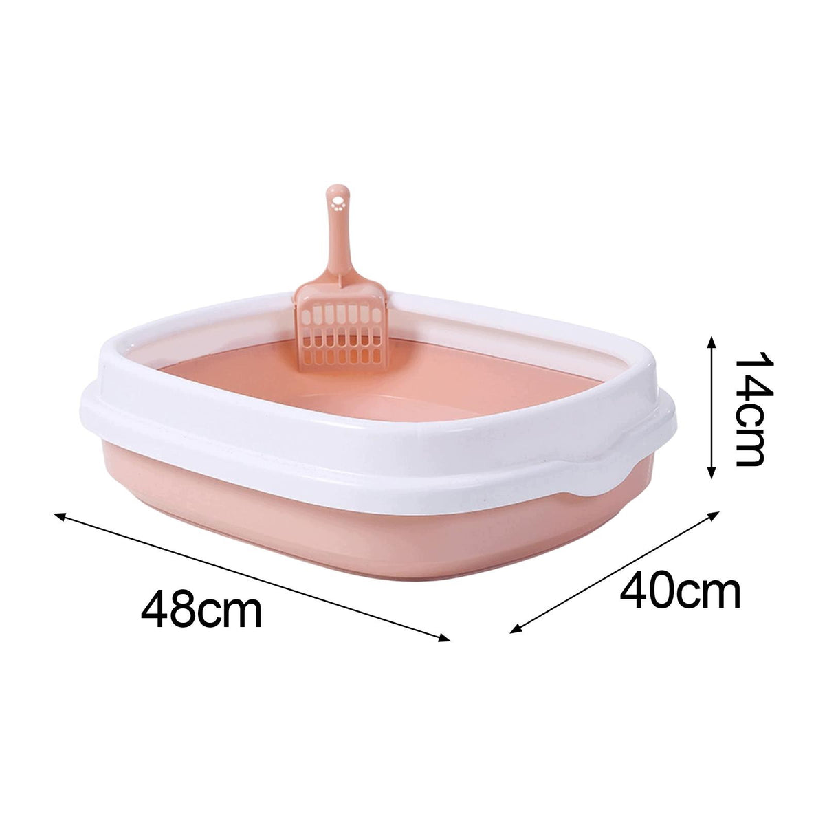 Semi Open Kitten Cat Litter Box, with Surrounded Top Frame Pink Medium Manufacturer code 05564052704