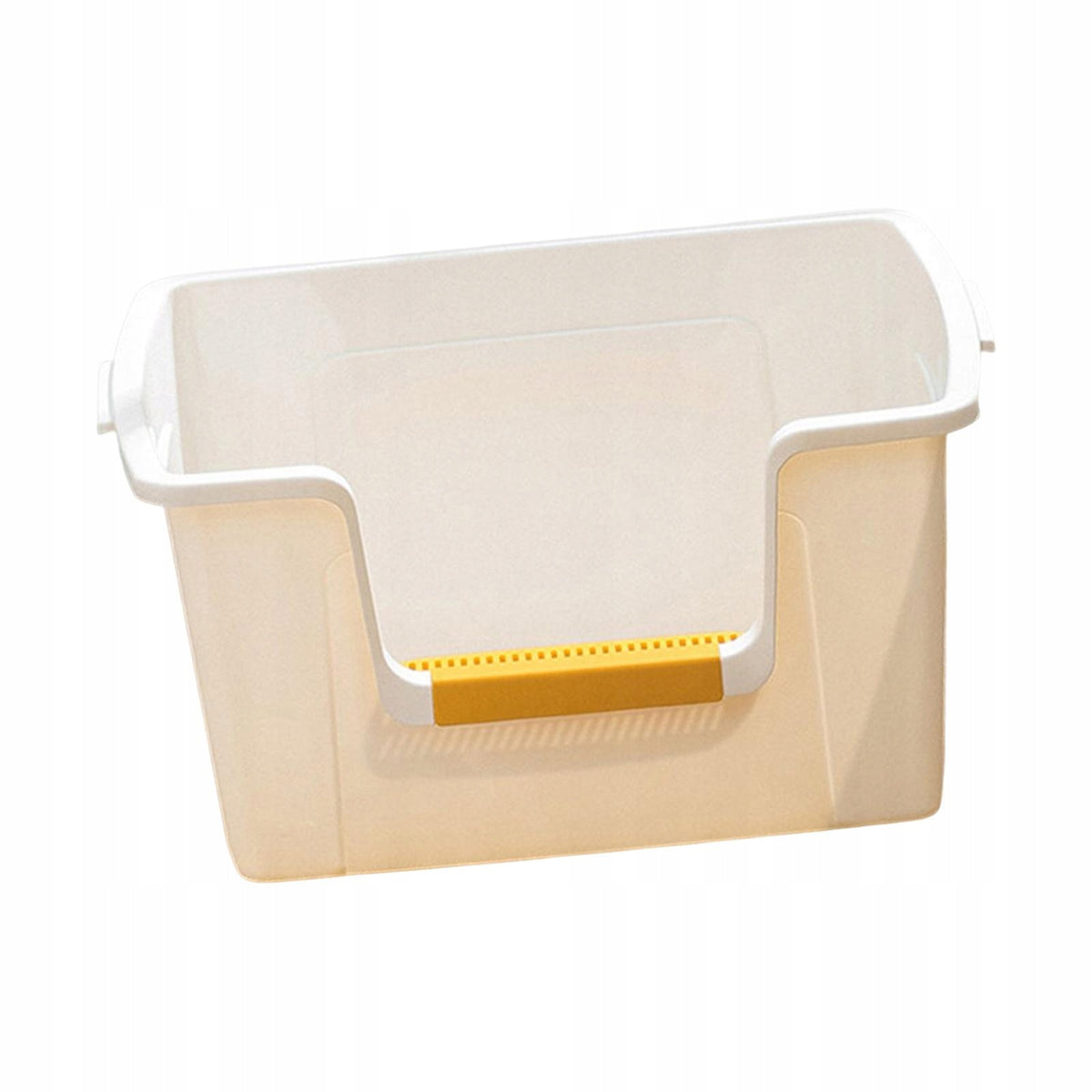 Semi Open Litter Box Kitten Sandbox Durable Large Space Litter Toilet White