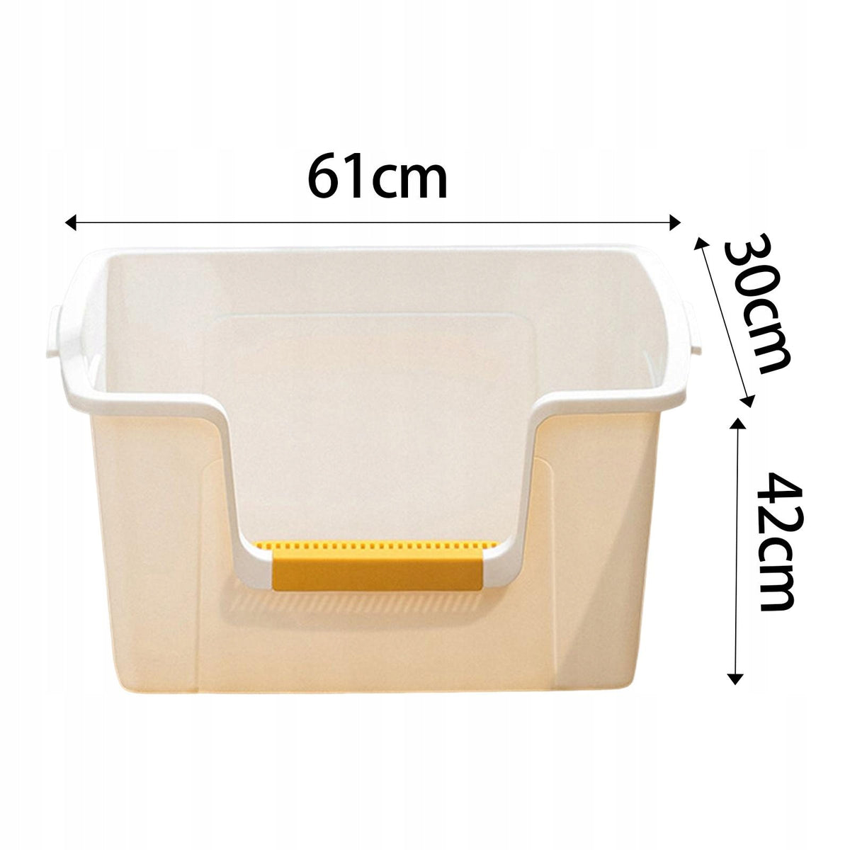 Semi Open Litter Box Pet Bedpan Anti Splashing Spacious Lightweight White Manufacturer code 02664056035